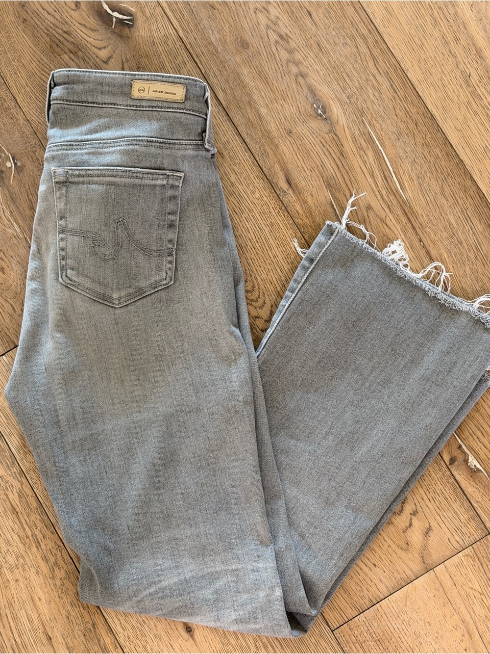 AG Farrah Boot Cut High Rise Grey Jeans - Picture 7 of 12
